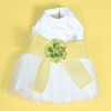 The Madeleine Harness Dog Dress with Yellow Sash