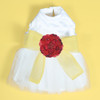 The Madeleine Harness Dog Dress with Yellow Sash