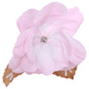 Light pink beaded silk flower pin with rhinestone center.  Comes with pin on back to attach to our tutus.  Available in two sizes - 2.5" and 3".   The smaller size is generally used on size XXS and XS tutus.  Please let us know the size at checkout.  If you would also like a bow, please let know the color at checkout.