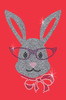 Girl Bunny with Glasses and Bow - Bandanna