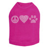 Peace, Love, Paw (Rhinestone) Dog Tank