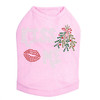 Kiss Me under the Mistletoe - Pink Dog Tank