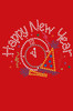 Happy New Year Clock - Bandanna