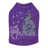 Christmas Tree with Reindeer - Purple Dog Tank