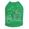 Christmas Tree with Reindeer Rhinestone Dog Tank