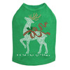 Reindeer with Red Bow - Kelly Green Dog Tank