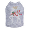 Reindeer with Red Bow - Gray Dog Tank