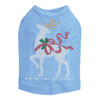 Reindeer with Red Bow - Blue Dog Tank