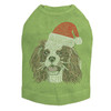 Cavalier King Charles Spaniel with Santa Hat - Dog Tank