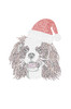 Cavalier King Charles Spaniel with Santa Hat - Women's Tee