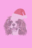 Cavalier King Charles Spaniel with Santa Hat - Women's Tee