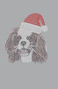 Cavalier King Charles Spaniel with Santa Hat - Bandana