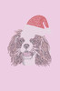 Cavalier King Charles Spaniel with Santa Hat - Bandana