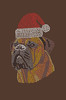 Bullmastiff with Santa Hat - Bandana