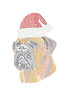 Bullmastiff with Santa Hat - Bandana