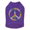 Peace Sign (Green, Gold, & Clear) Dog Tank