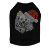 American Eskimo with Santa Hat Rhinestone Dog Tank