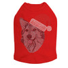 Husky/Tamaskan with Santa Hat - Dog Tank