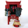 Red Asian Style Dog Armoire