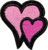 Double Pink Hearts Patch