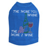 Wine Bottle, Glass & Grapes - The More you Whine -  Dog Tank