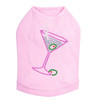 Martini - Fuchsia with Blue Rhinestones - Dog Tank