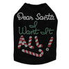 Dear Santa, I Want it All! Rhinestone Dog Tank