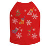 Stockings & Snowflakes Rhinestone Dog Tank