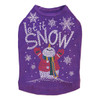 Let it Snow Snowman Rhinestone Dog Tank