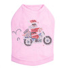 Santa on Motorcycle Rhinestone Dog Tank
