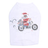 Santa on Motorcycle Rhinestone Dog Tank