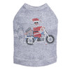 Santa on Motorcycle Rhinestone Dog Tank