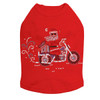 Santa on Motorcycle Rhinestone Dog Tank