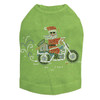 Santa on Motorcycle Rhinestone Dog Tank