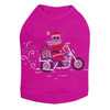 Santa on Motorcycle Rhinestone Dog Tank