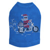 Santa on Motorcycle Rhinestone Dog Tank
