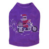 Santa on Motorcycle Rhinestone Dog Tank