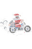 Santa on Motorcycle - Bandana