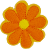 Orange Daisy 8 Petal Flower - Patch