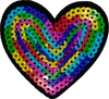 Rainbow Sequin Heart - Patch