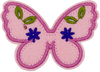 Pink Butterfly with Flower - Patch
