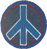 Denim Peace Sign - Patch