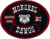 Mongrel Dawg Oval Patch -BLACK