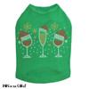 Christmas Wine Glasses Rhinestone Dog Tank