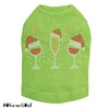 Christmas Wine Glasses Rhinestone Dog Tank