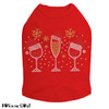 Christmas Wine Glasses Rhinestone Dog Tank