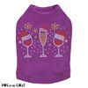 Christmas Wine Glasses Rhinestone Dog Tank