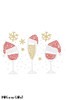 Christmas Wine Glasses - Bandana