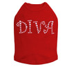 Diva - Pink Rhinestuds rhinestone dog tank for large and small dogs.
4" X 1.75" design with Pink rhinestuds.