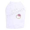 High Maintenance (Austrian crystal  Fuchsia Ring) Dog Tank